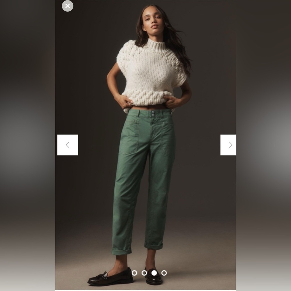 Anthropologie Pilcro The Wanderer Mid-Rise Relaxed-Leg Pants, Size 28P